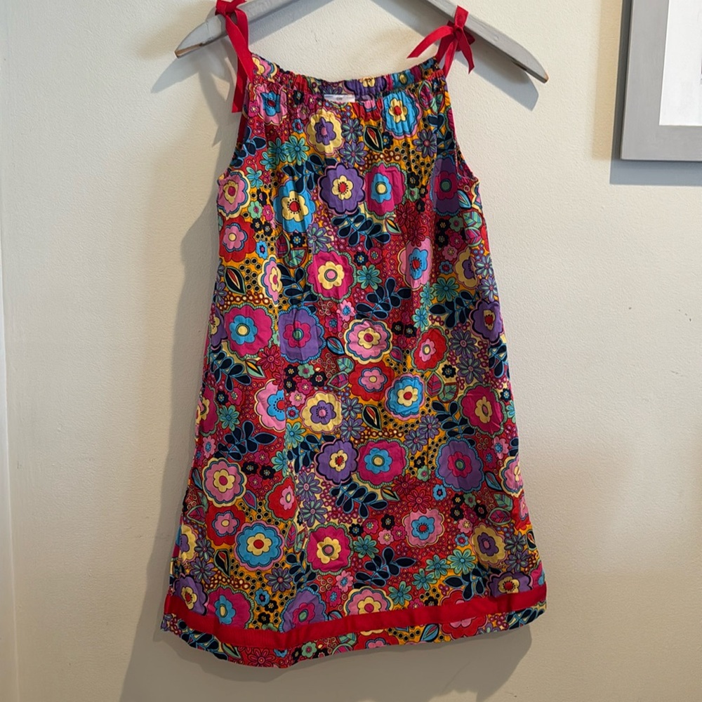 NWT Hanna Andersson Girls 12 Shift Dress Floral Sleeveless Summer Spring